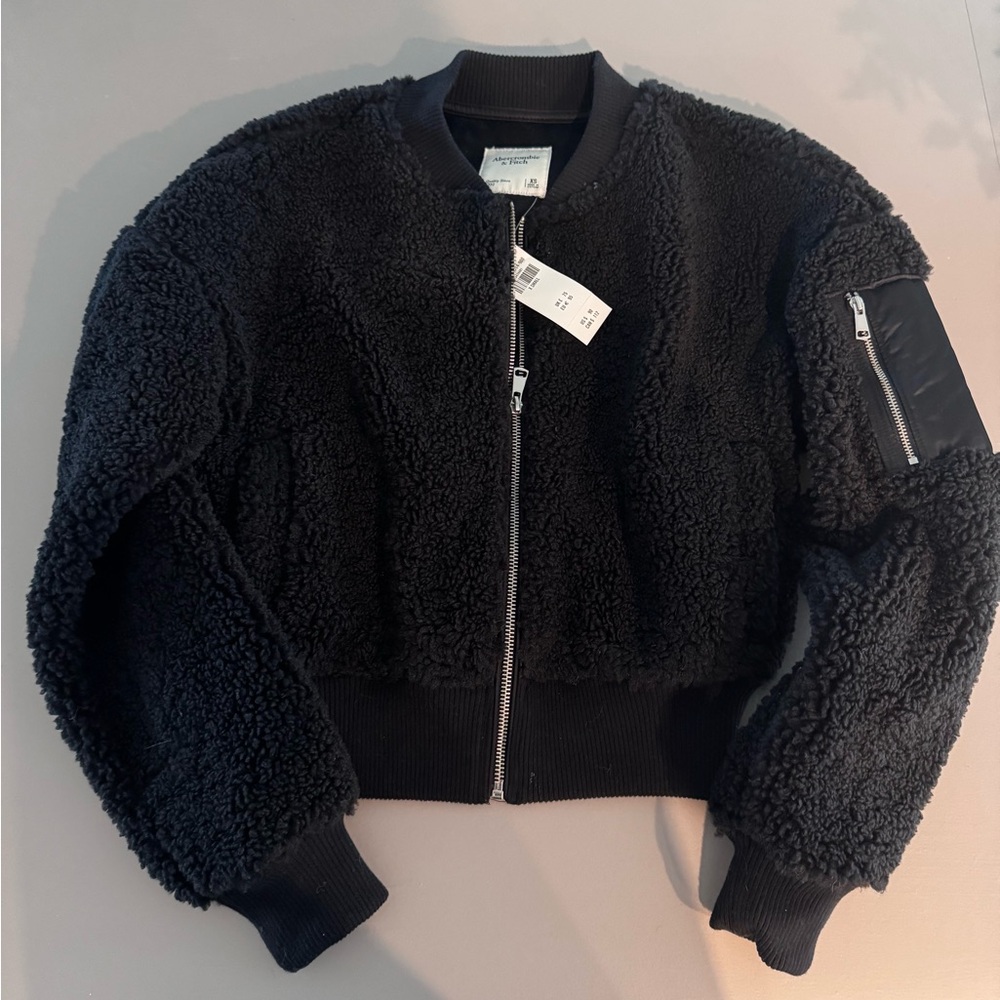 Abercrombie & Fitch Black Fleece Jacket NWT XS Bomber